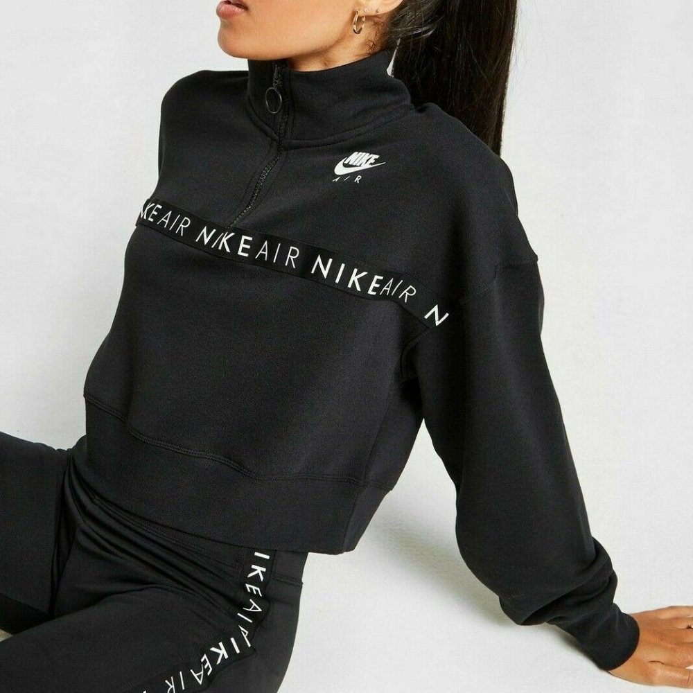 Women's Nike 1/2 Zip Crop Sweatshirt Top